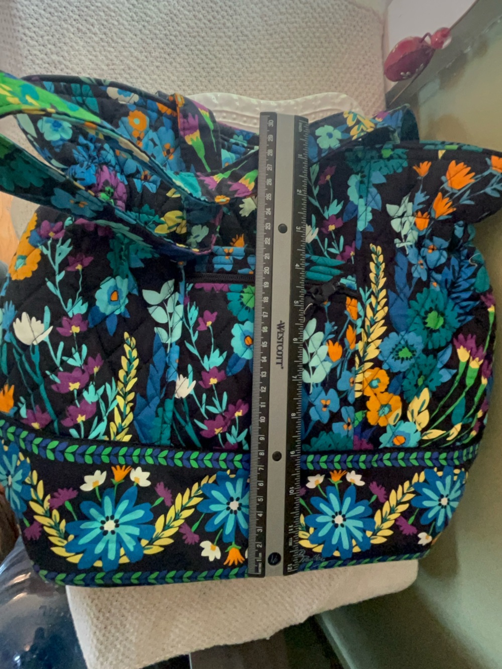 Vera Bradley Tote in the retired "Midnight Blues" pattern - Picture 10 of 10